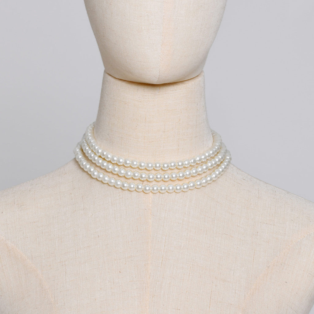 Multi-Layered Pearl Necklace for Women, Elegant Wedding Jewelry - Classic